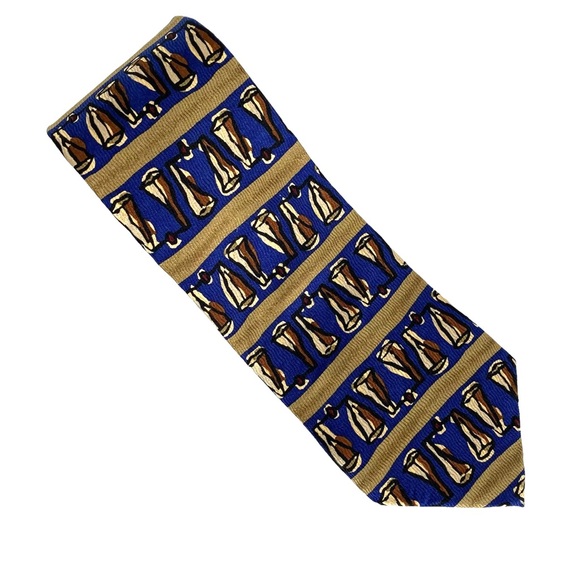 J. Garcia Silk Tie "Like a Twittering Machine” Blue Collection 14 Vintage 1996 - Picture 1 of 10